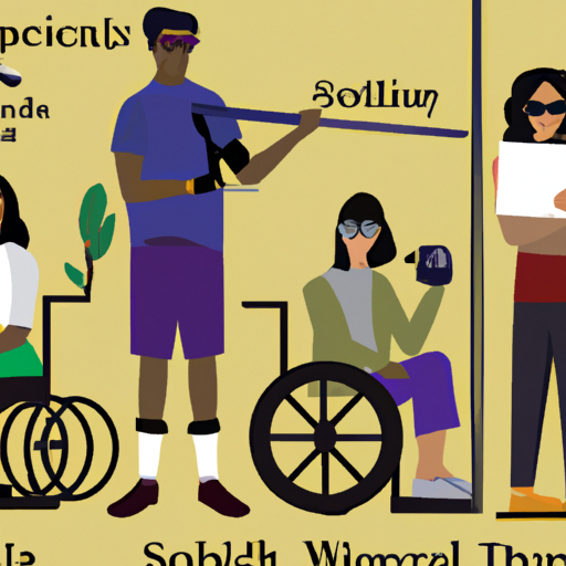 איור המתאר סטריאוטיפים שונים הקשורים לדמויות מוגבלות